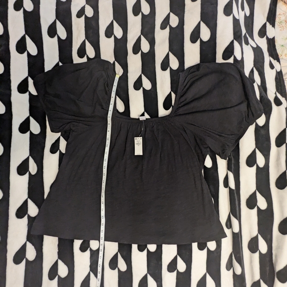 Old Navy Elegant Black Square Neck Puff Sleeve Top - Black - New With Tags XXL - Picture 8 of 11
